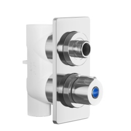 AZ106PPR暗装瓷芯角阀DN25（白）（加高型）（不锈钢面板）